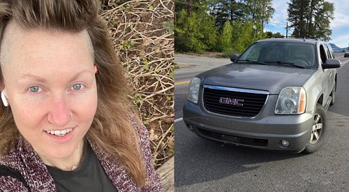 Missing woman last seen in Peachland area, truck found abandoned at beach